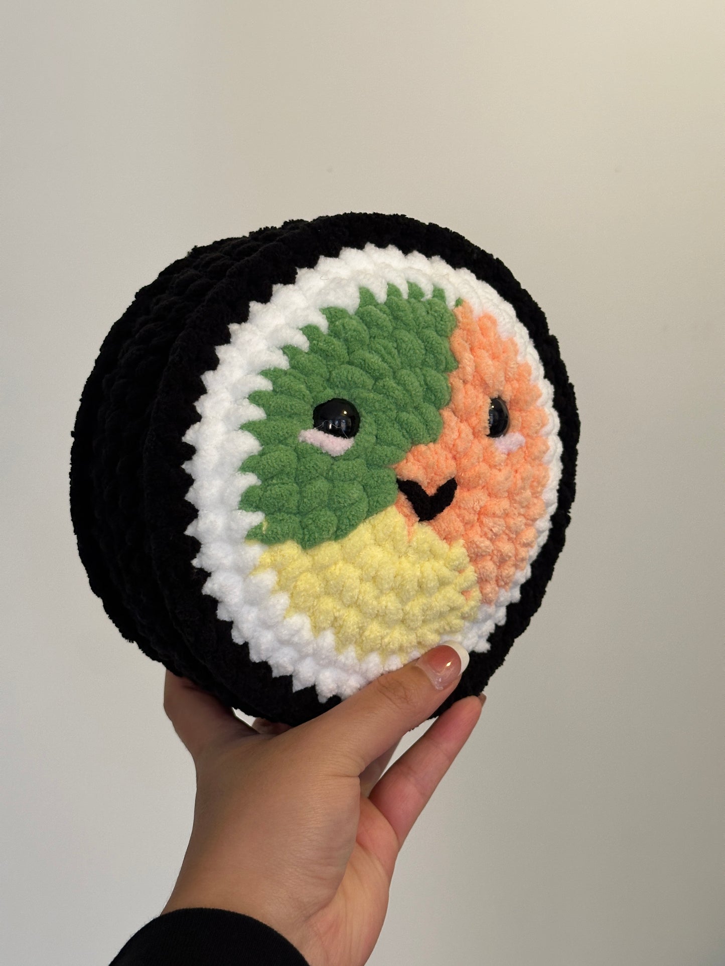 Crochet Sushi Roll Plushie Pattern PDF Download Beginner Friendly