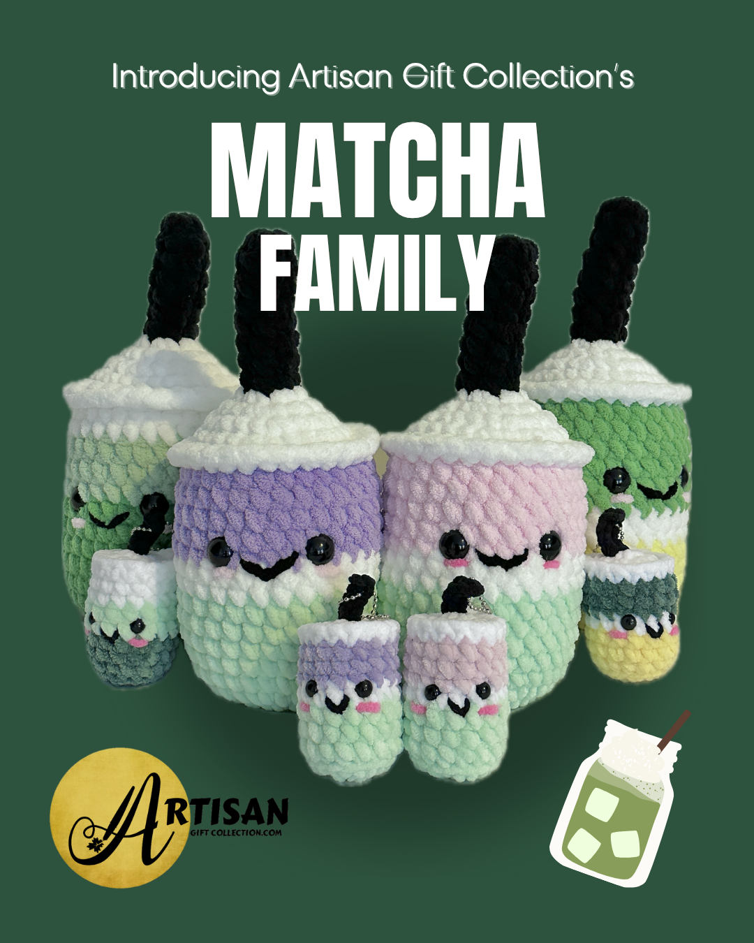 Crochet Matcha Family - Choose your flavour!