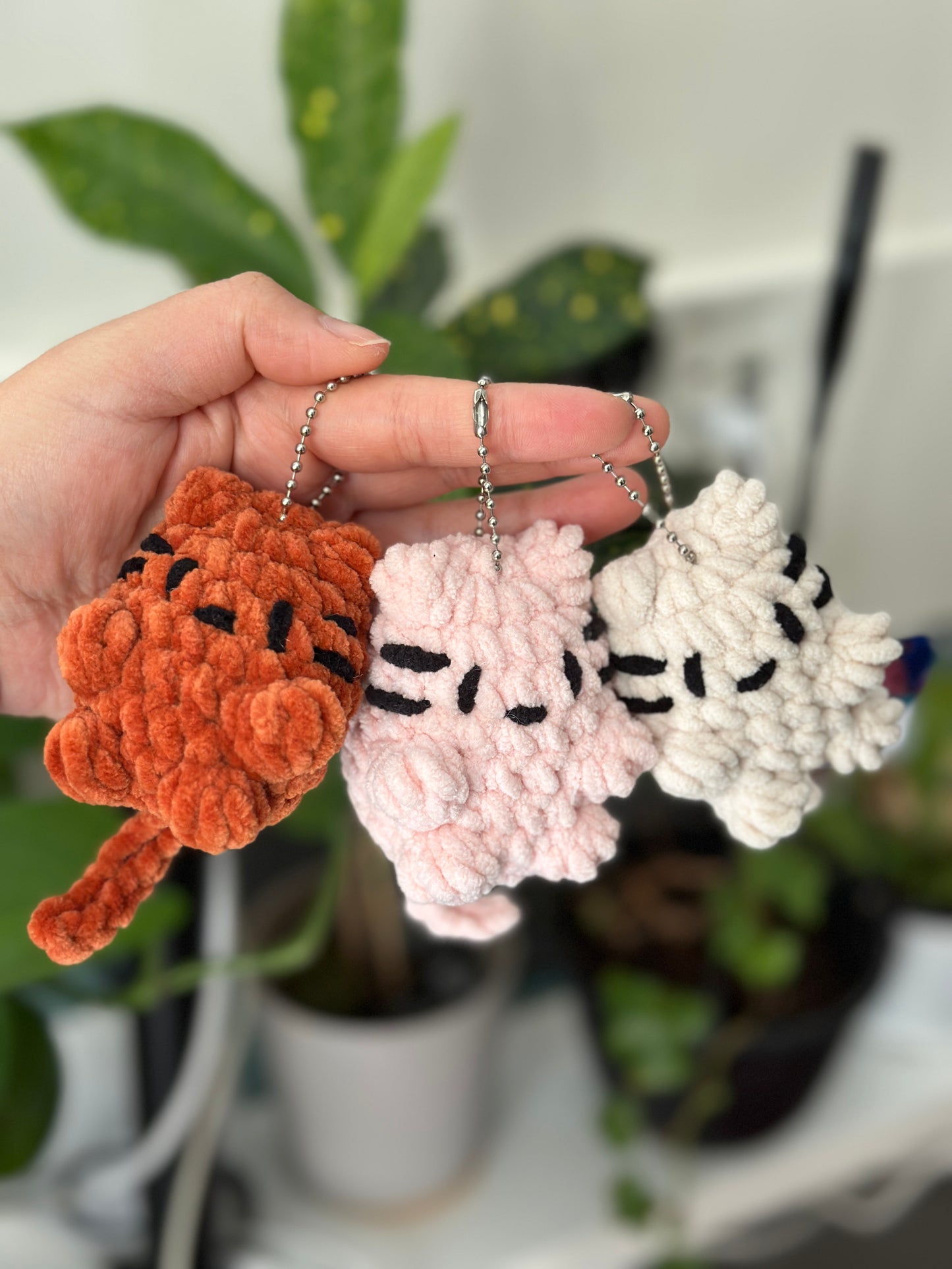 Crochet Cat Keychain Pattern PDF Download Beginner Friendly