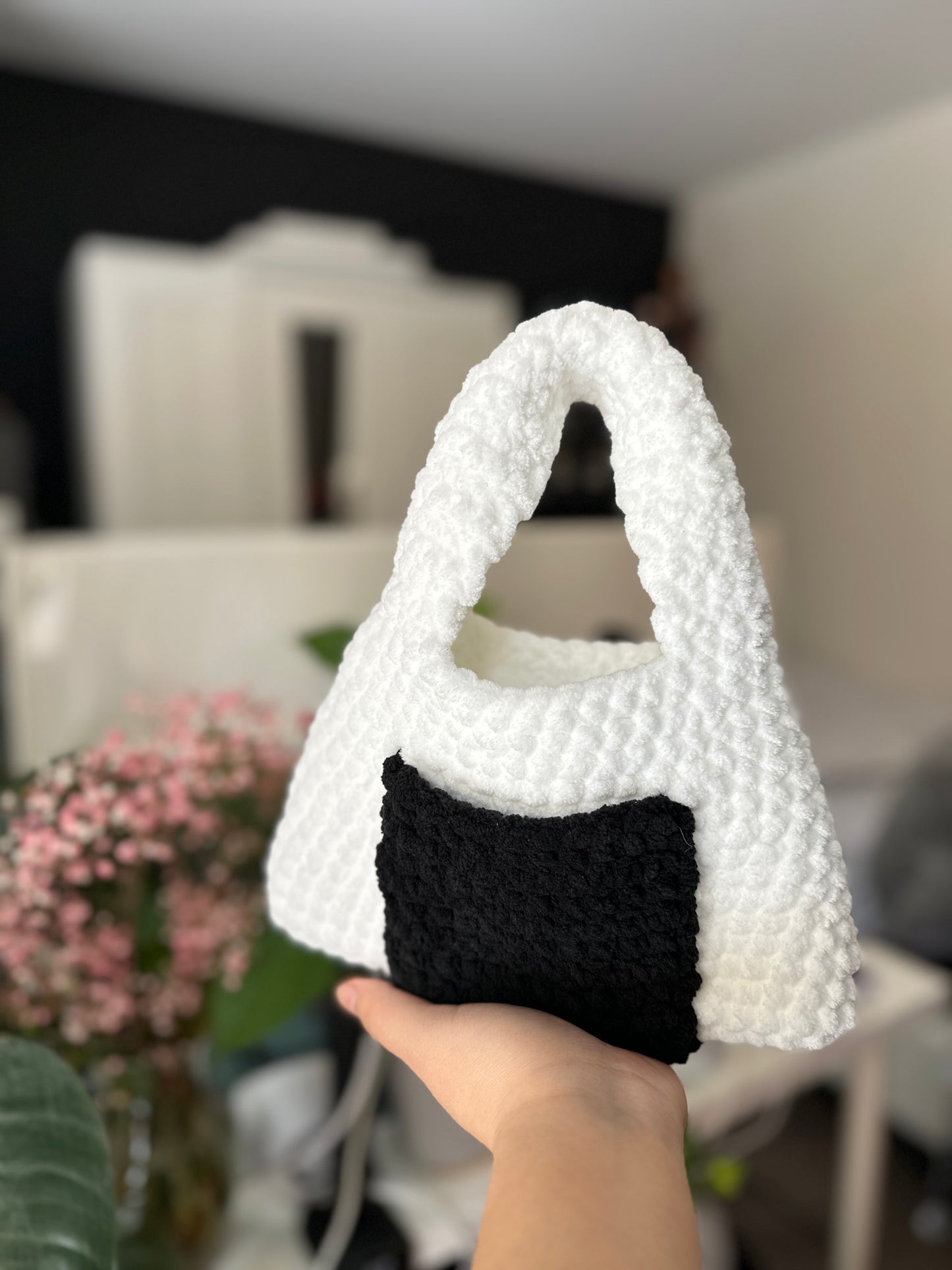 The Onigiri Bag - Crochet Bag (with front and back pockets) Pattern PDF Download Beginner Friendly