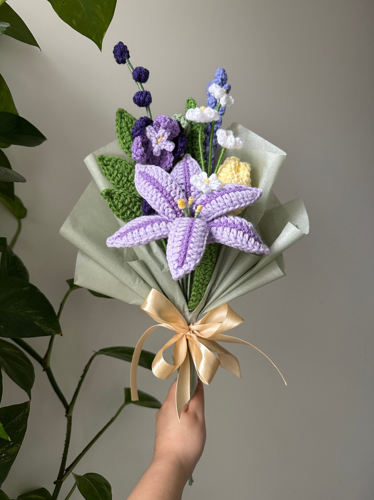 Mother's Day Crochet Flower Bouquet: Ready-made and Wrapped