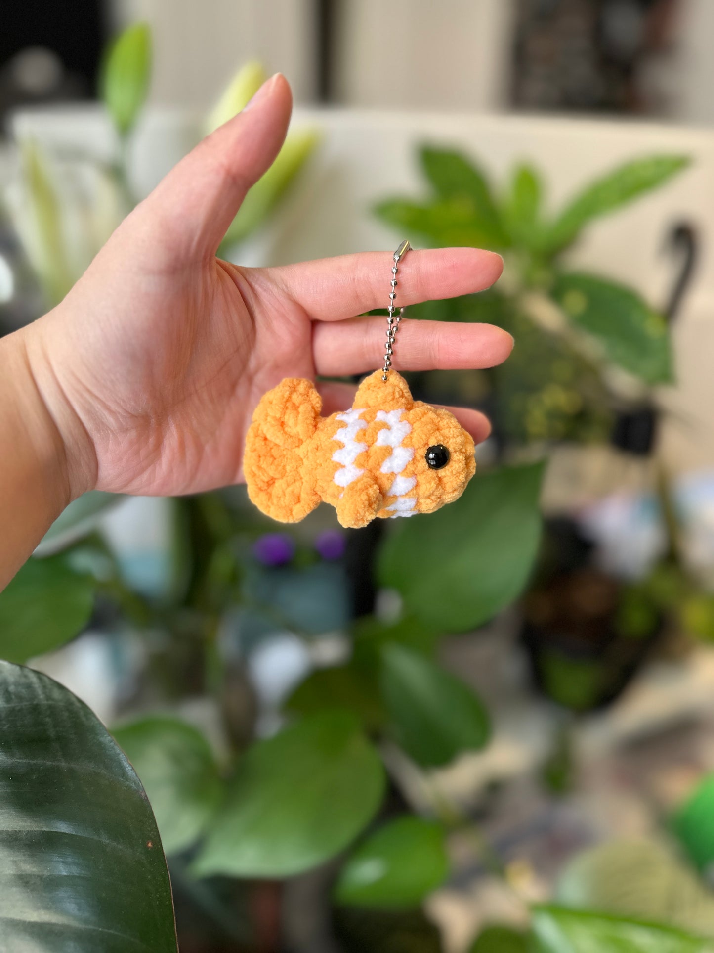 Crochet 15-min NO SEW Fish Keychain Pattern PDF Download Beginner Friendly