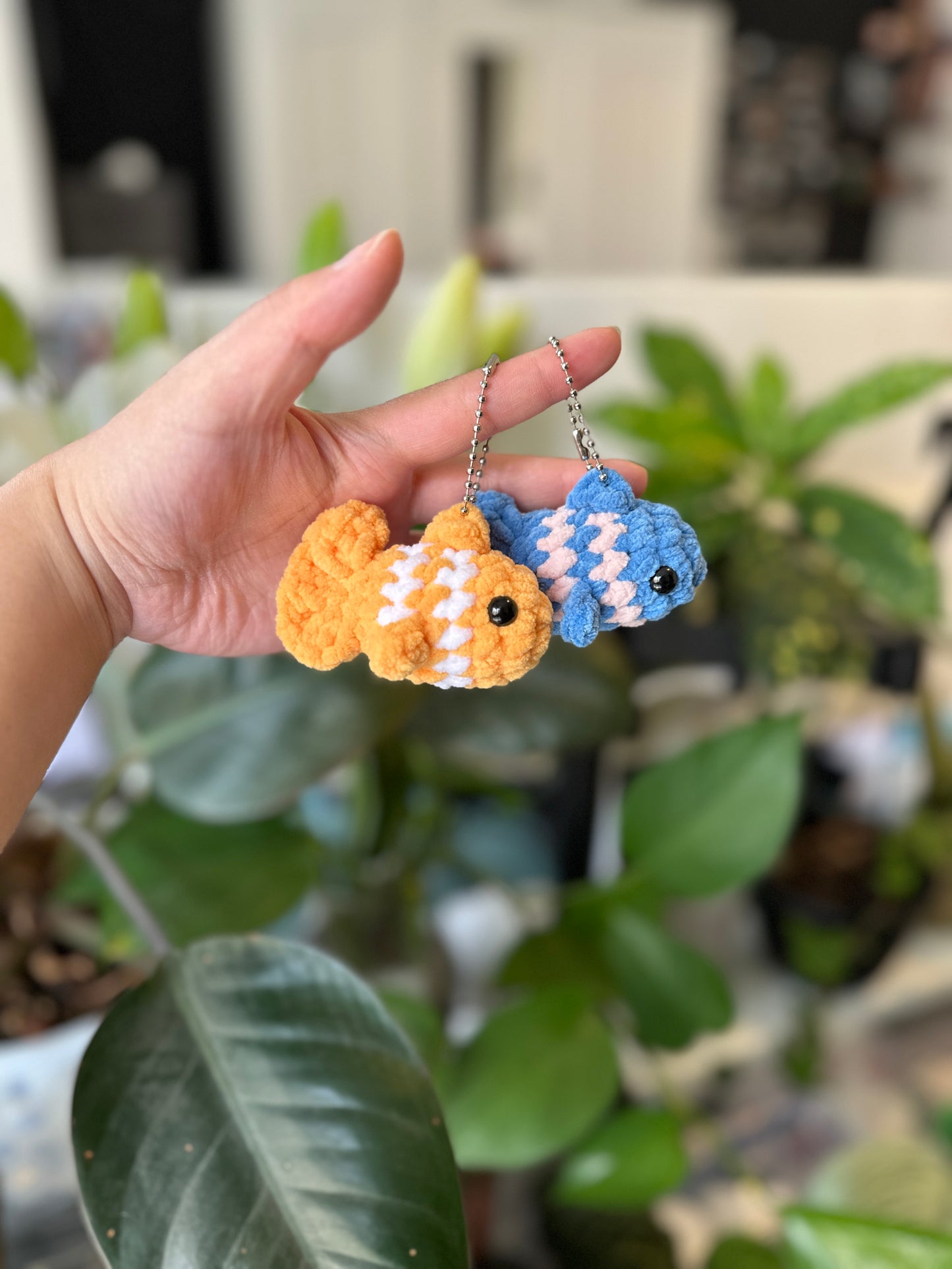 Crochet 15-min NO SEW Fish Keychain Pattern PDF Download Beginner Friendly