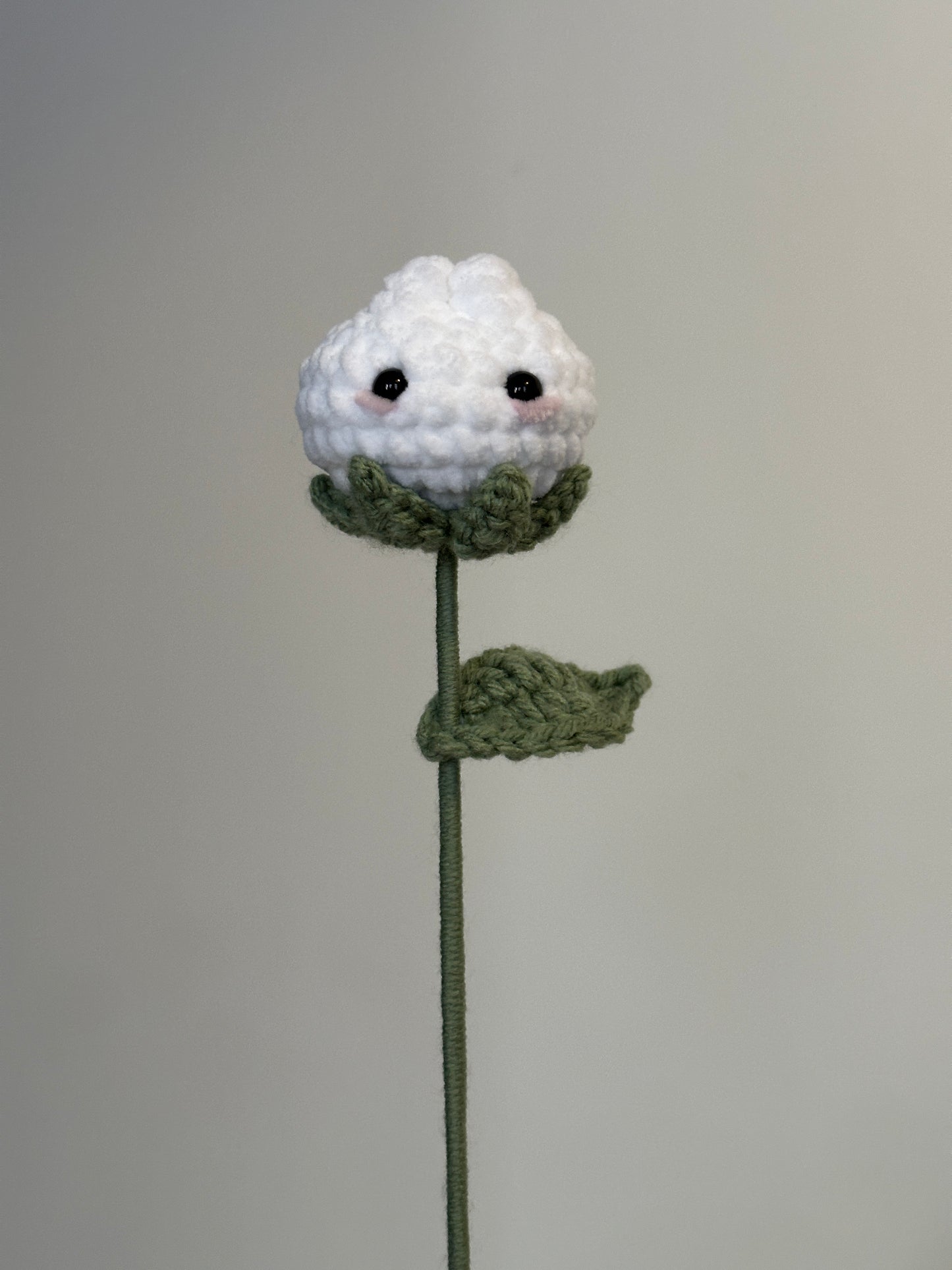Handmade Crochet Flower Characters - Panda, Chick, Bao, Strawberry, Dog, Bunny Flowers