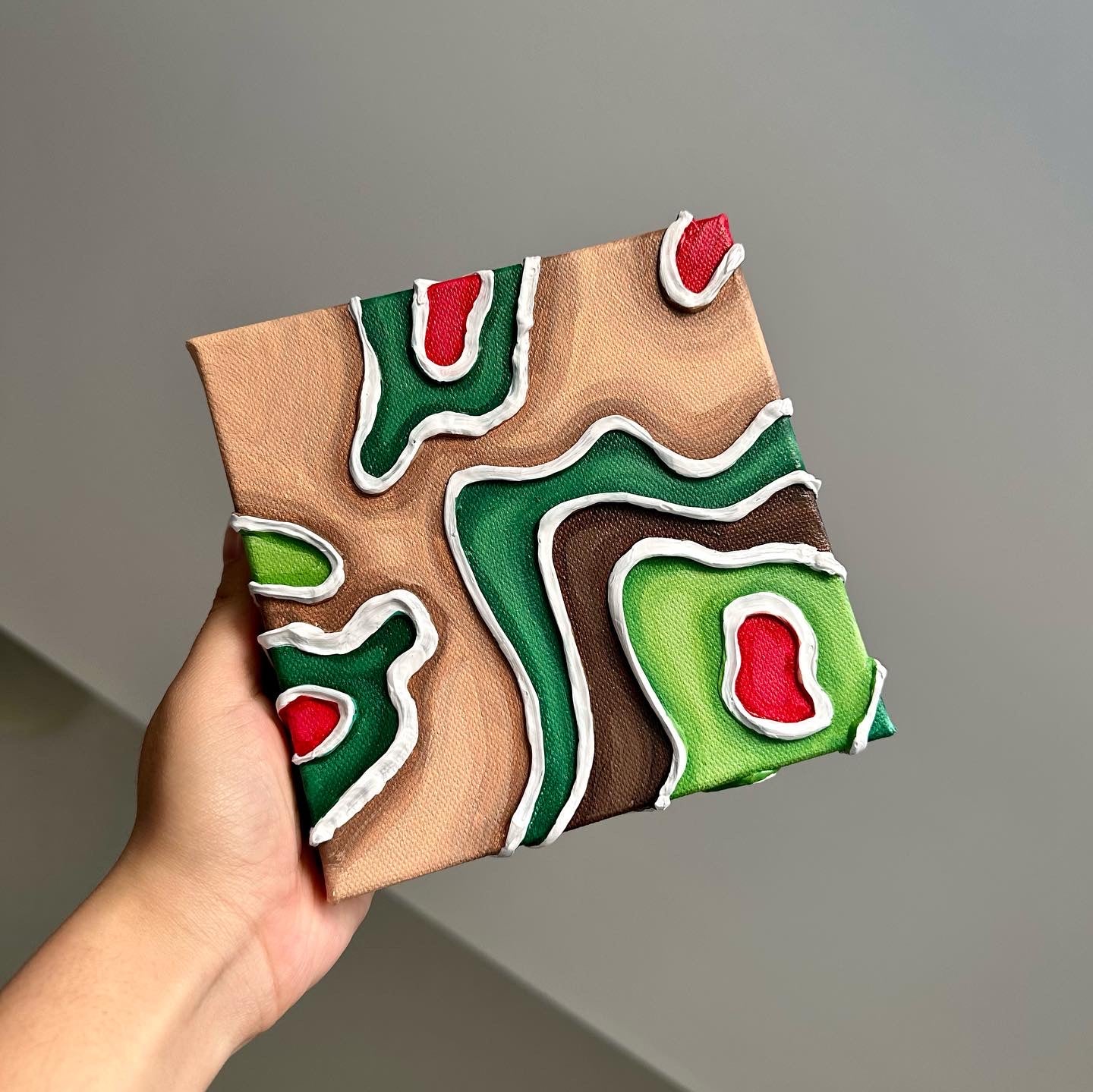 Textured Acrylic Painting (6x6in)🌄