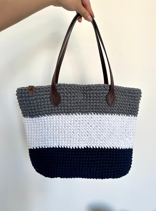 Striped Crochet Bag👜