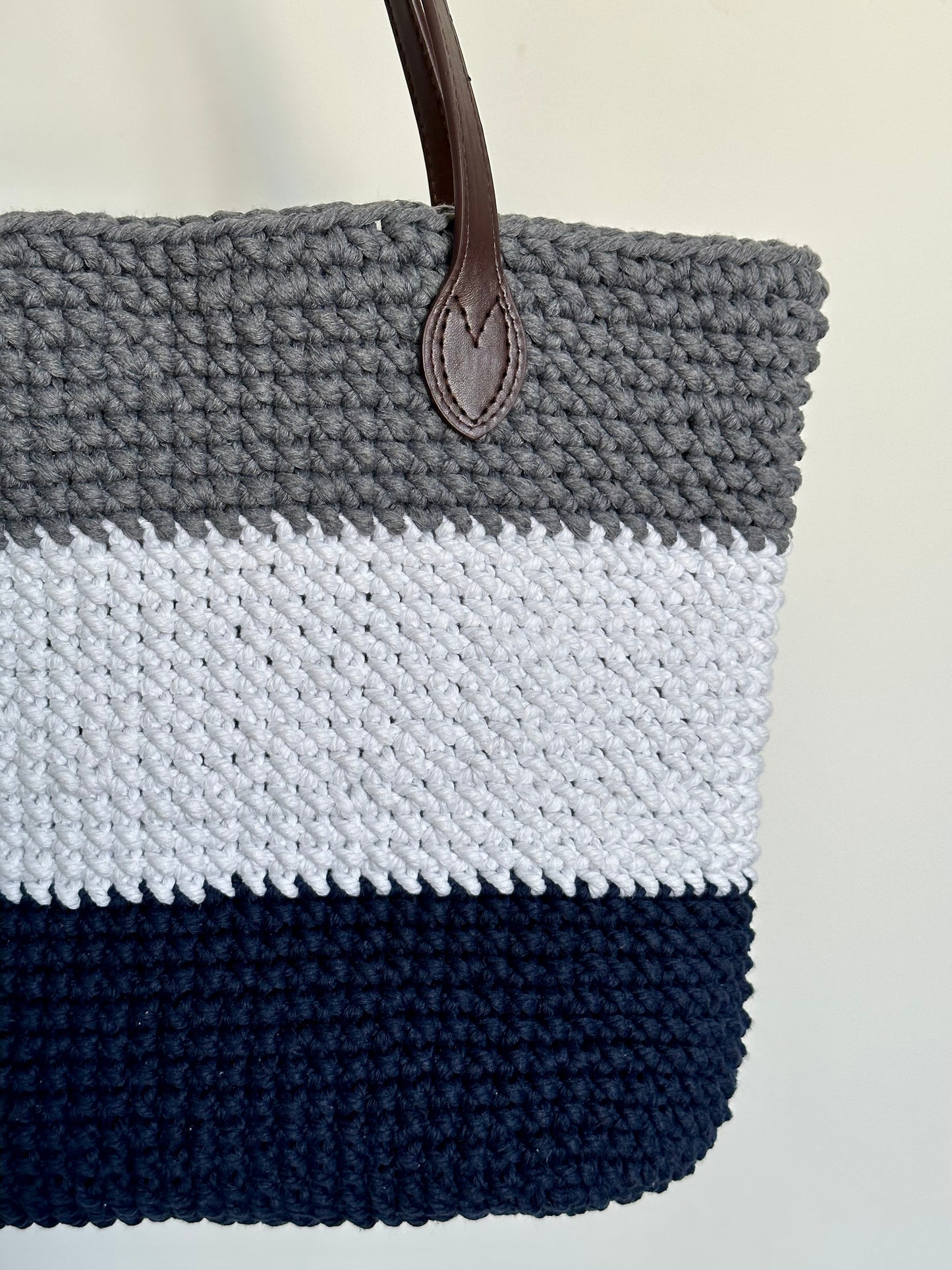 Striped Crochet Bag👜