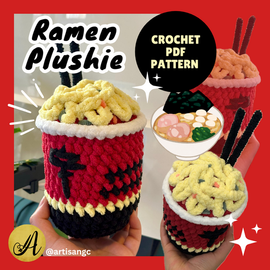 Crochet Ramen Plushie Pattern PDF Download
