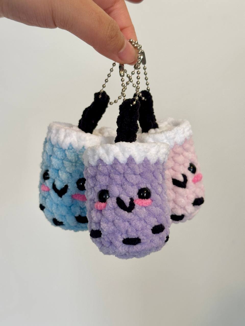 Crochet Boba Keychain Pattern PDF Download