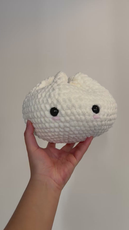 Crochet Large Bao Plushie: Handmade Dumpling/ Steamed Bun Toy