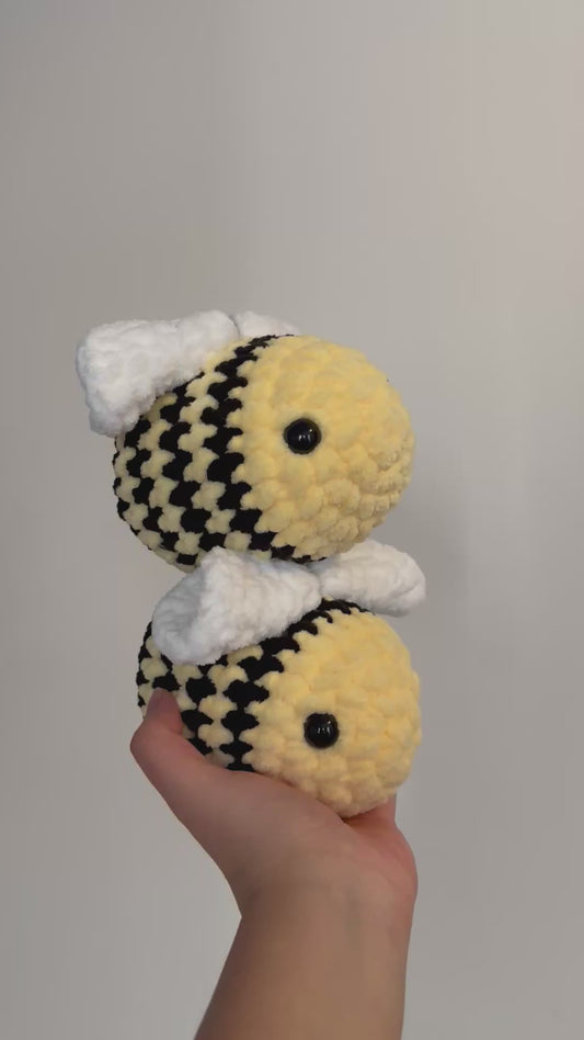 Handmade Crochet Bee Plushie – Bumblebee Toy