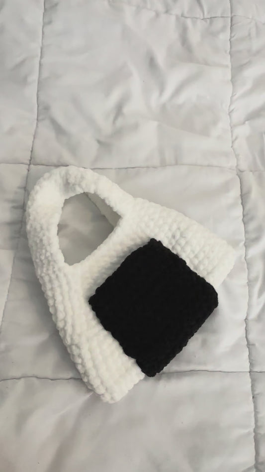 The Onigiri Bag - Crochet Bag (with front and back pockets) Pattern PDF Download Beginner Friendly