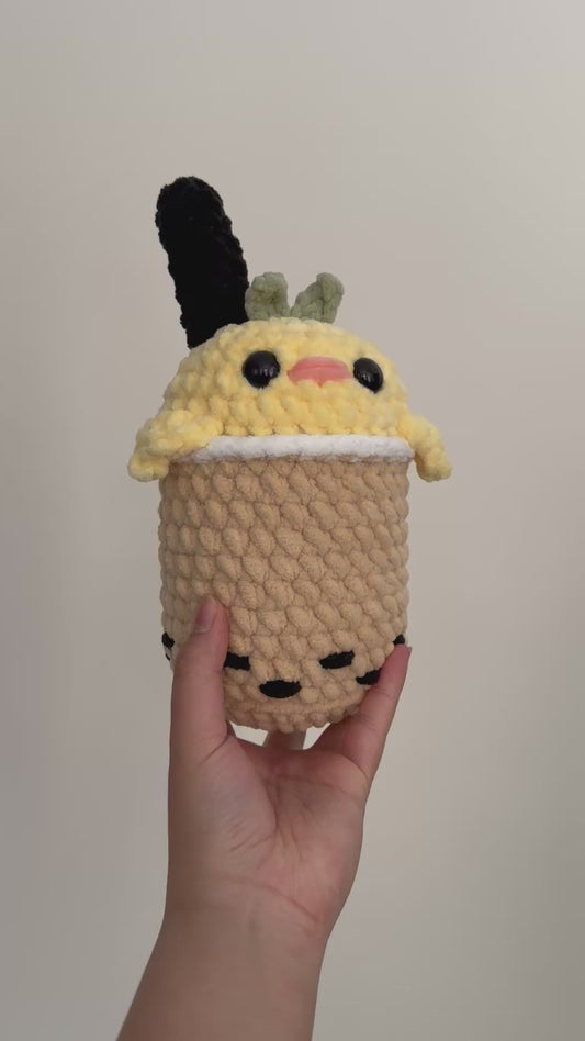 Handmade Crochet Chick Boba Plushie
